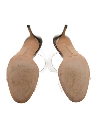 Manolo Blahnik Leather Slides