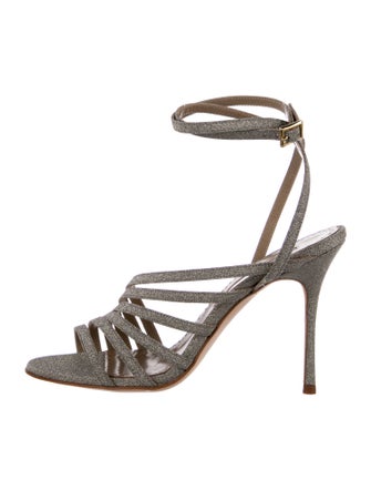 Manolo Blahnik Glitter Sandals
