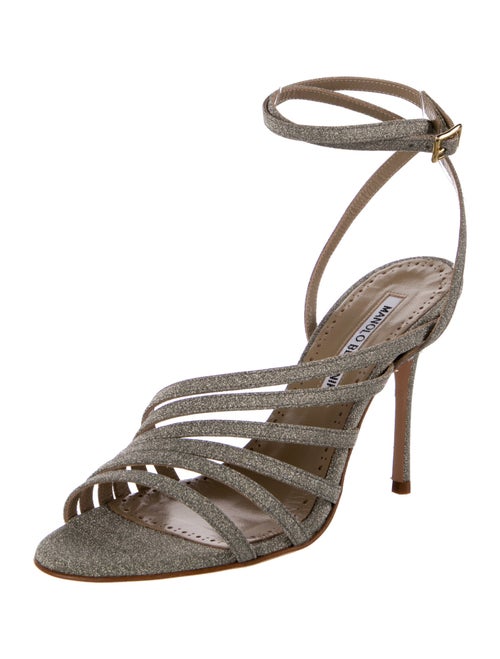 Manolo Blahnik Glitter Sandals