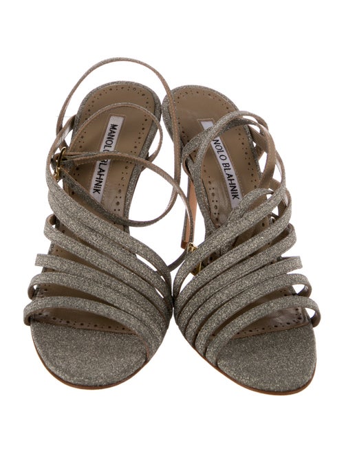 Manolo Blahnik Glitter Sandals