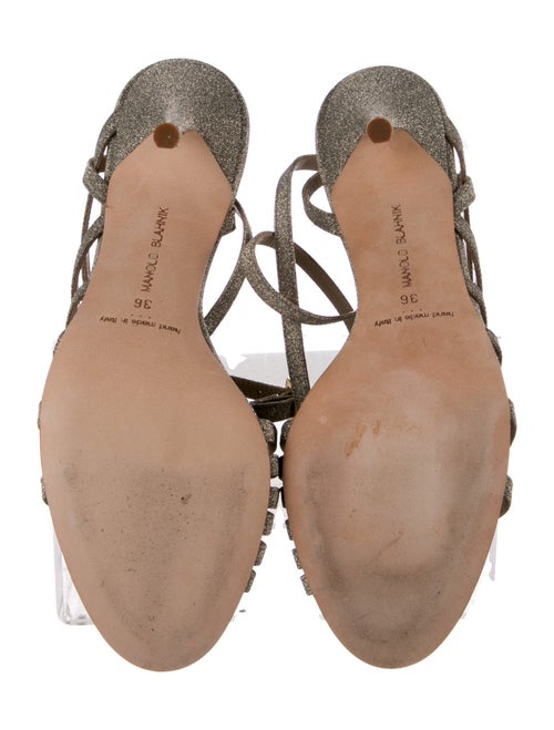 Manolo Blahnik Glitter Sandals