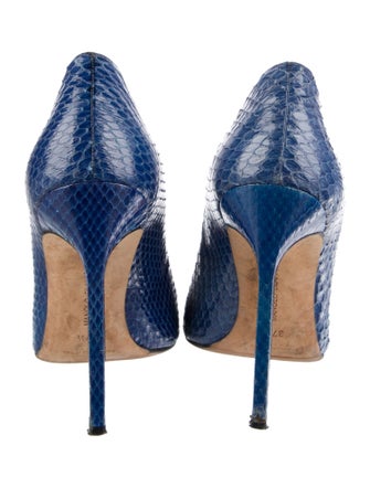 Manolo Blahnik Snakeskin Animal Print Pumps