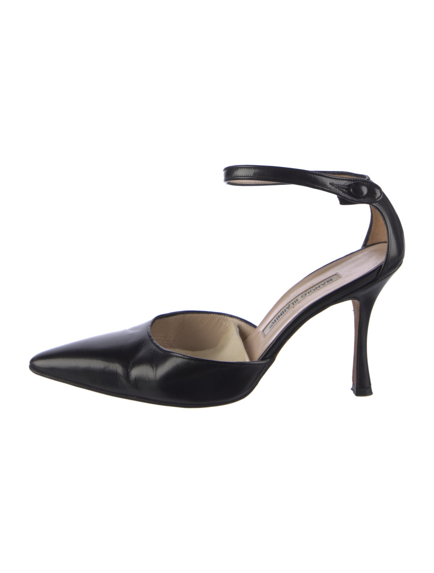 Manolo Blahnik Leather D'Orsay Pumps