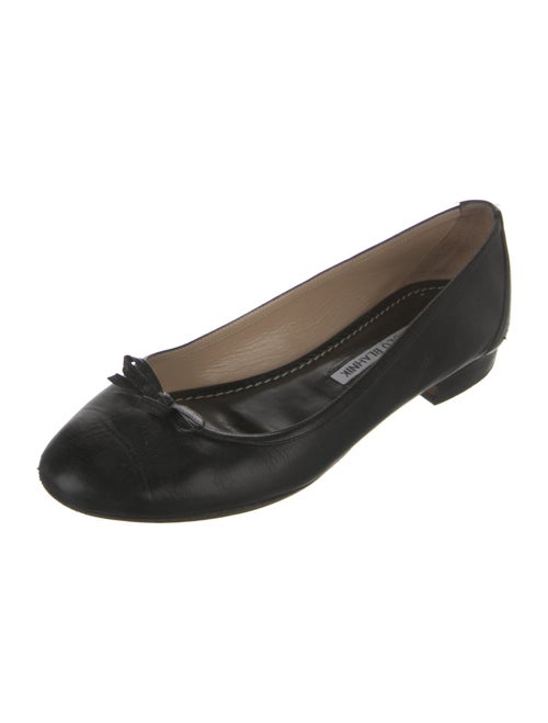 Manolo Blahnik Leather Ballet Flats