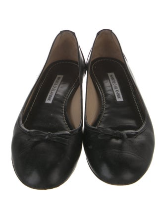Manolo Blahnik Leather Ballet Flats