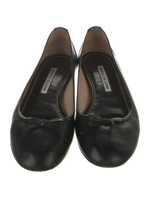 Manolo Blahnik Leather Ballet Flats