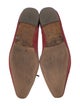 Manolo Blahnik Leather Bow Accents Ballet Flats