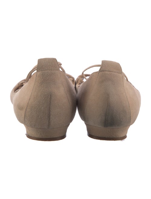 Manolo Blahnik Suede Animal Print Ballet Flats