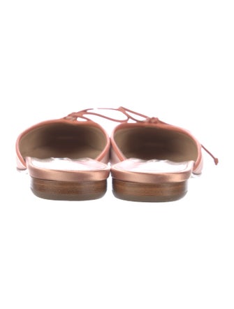 Manolo Blahnik Satin Bow Accents Mules