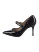 Manolo Blahnik Patent Leather Grosgrain Trim Pumps