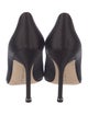 Manolo Blahnik Satin Crystal Embellishments Pumps