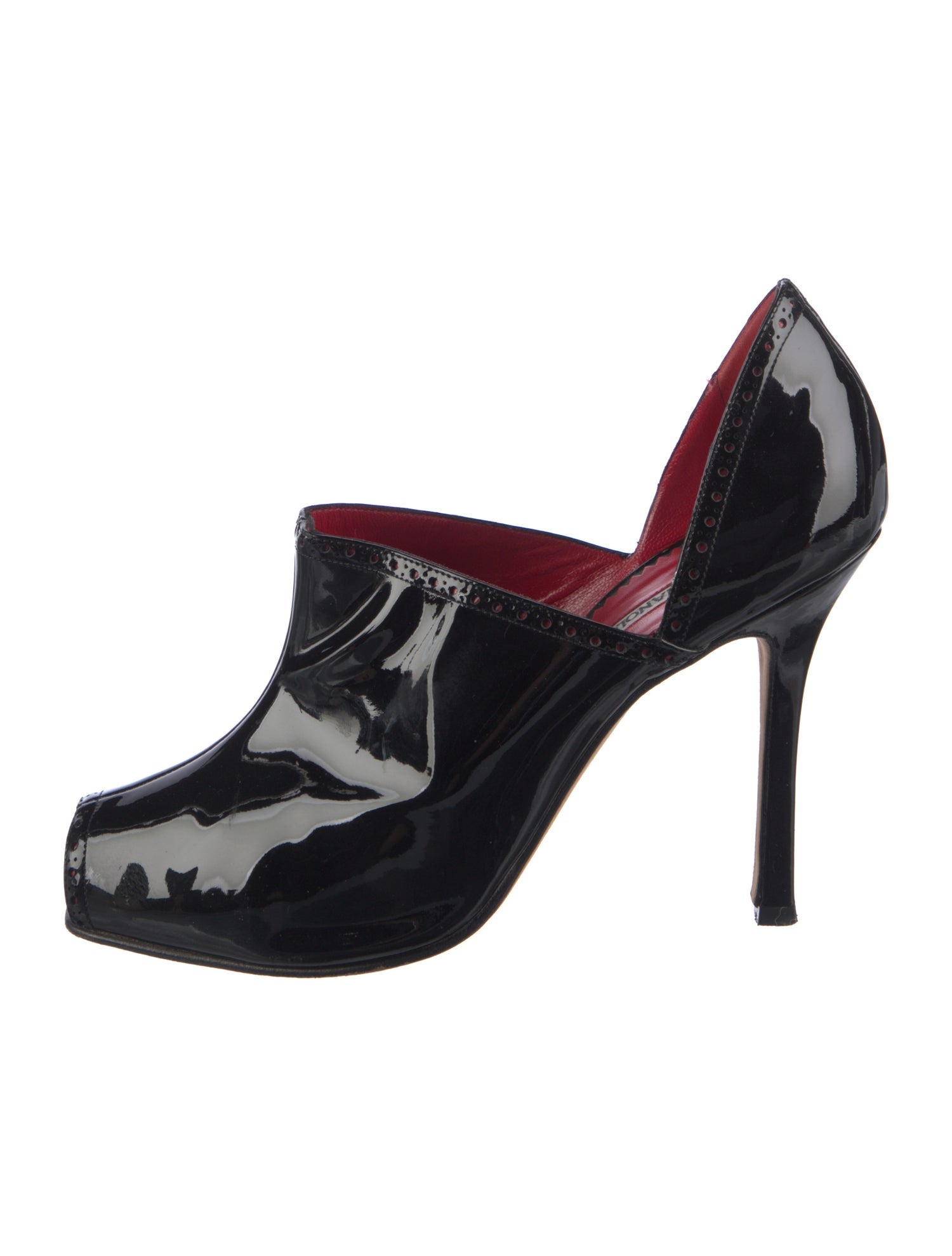 Manolo Blahnik Patent Leather D'Orsay Pumps