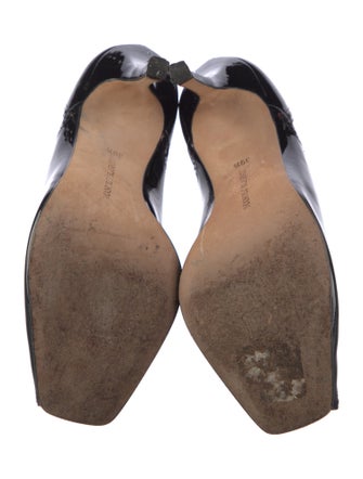Manolo Blahnik Patent Leather D'Orsay Pumps