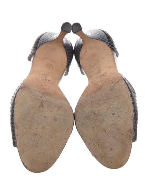 Manolo Blahnik Snakeskin Animal Print D'Orsay Pumps
