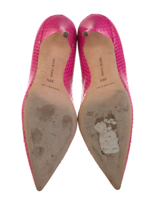 Manolo Blahnik Leather Animal Print Pumps