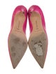 Manolo Blahnik Leather Animal Print Pumps