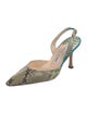 Manolo Blahnik Snakeskin Animal Print Slingback Pumps