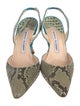 Manolo Blahnik Snakeskin Animal Print Slingback Pumps