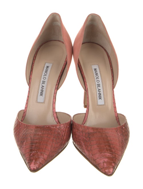 Manolo Blahnik Suede D'Orsay Pumps