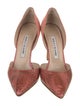 Manolo Blahnik Suede D'Orsay Pumps