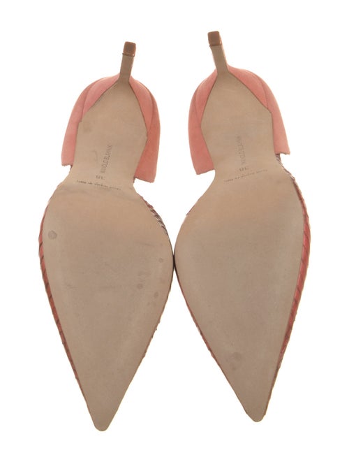 Manolo Blahnik Suede D'Orsay Pumps