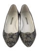 Manolo Blahnik Leather Printed Ballet Flats