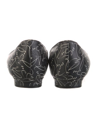 Manolo Blahnik Leather Printed Ballet Flats