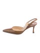 Manolo Blahnik Leather Slingback Pumps