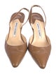 Manolo Blahnik Leather Slingback Pumps