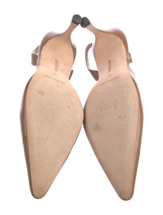 Manolo Blahnik Leather Slingback Pumps
