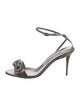 Manolo Blahnik Leather Crystal Embellishments Sandals
