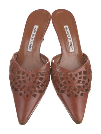 Manolo Blahnik Leather Mules