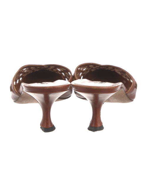Manolo Blahnik Leather Mules