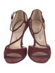 Manolo Blahnik Suede T-Strap Sandals