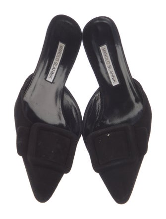 Manolo Blahnik Suede Mules