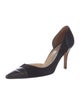 Manolo Blahnik Suede D'Orsay Pumps