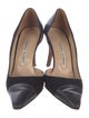 Manolo Blahnik Suede D'Orsay Pumps