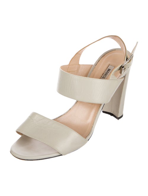 Manolo Blahnik Leather Slingback Pumps