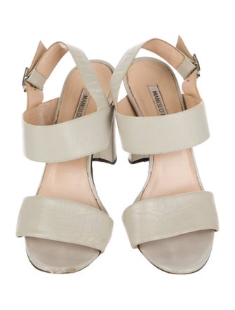 Manolo Blahnik Leather Slingback Pumps