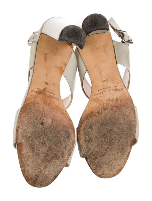 Manolo Blahnik Leather Slingback Pumps