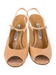 Manolo Blahnik Leather Slingback Sandals