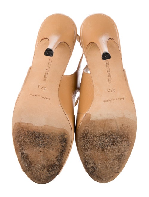 Manolo Blahnik Leather Slingback Sandals
