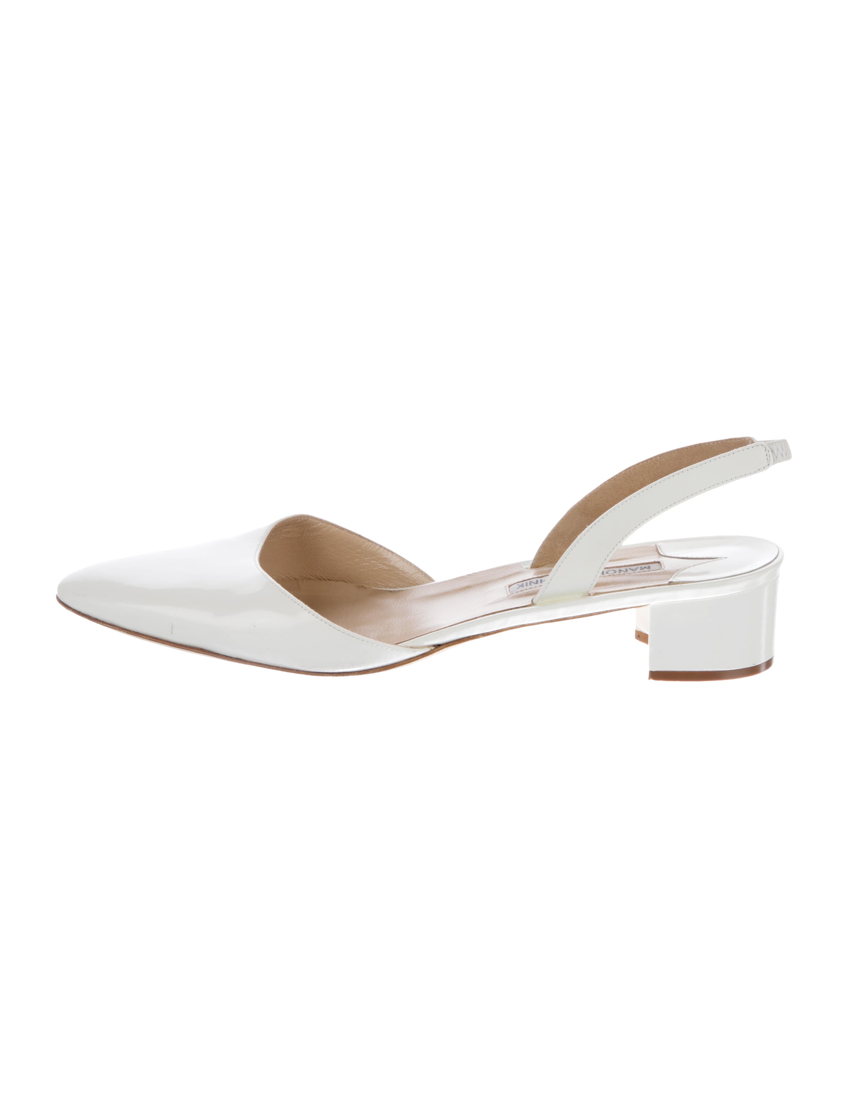 Manolo Blahnik Patent Leather Slingback Pumps