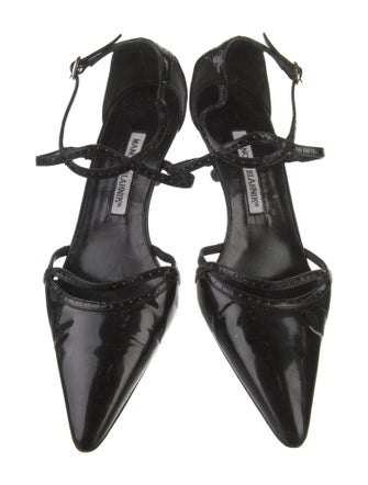 Manolo Blahnik Patent Leather D'Orsay Pumps