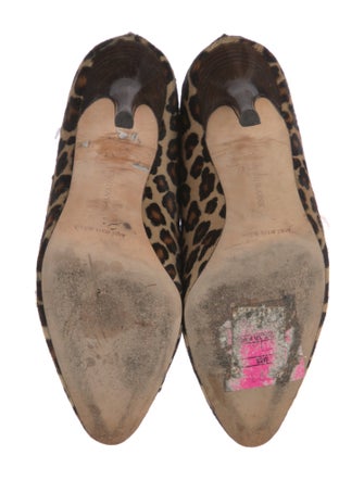 Manolo Blahnik Ponyhair Animal Print Boots