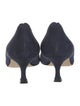 Manolo Blahnik Suede Scalloped Accent Pumps