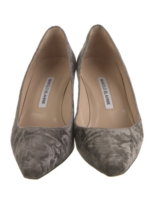 Manolo Blahnik Velvet Animal Print Pumps