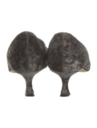 Manolo Blahnik Velvet Animal Print Pumps