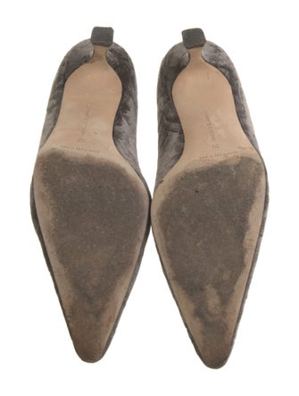 Manolo Blahnik Velvet Animal Print Pumps