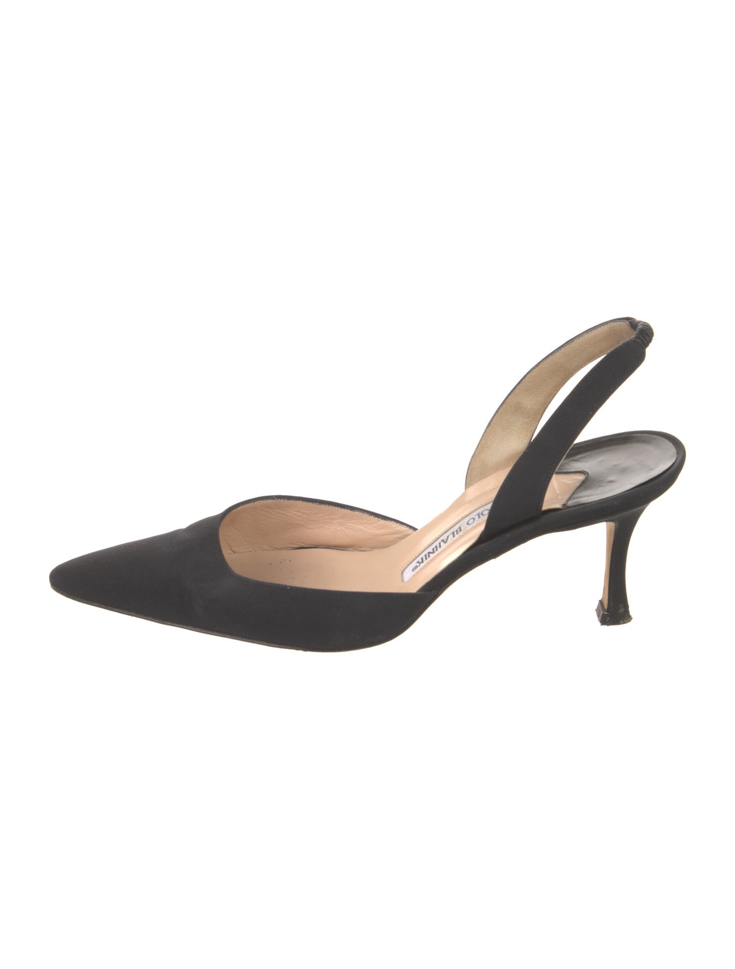 Manolo Blahnik Satin Slingback Pumps